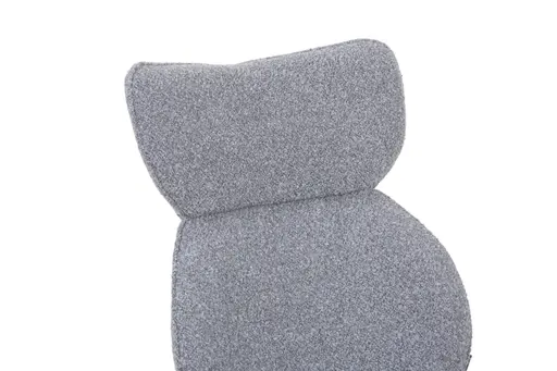 Stuhl MIRNA - drehbar, Stoff, Grau