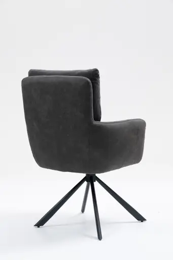 Armlehnstuhl - drehbar, Cord, Anthrazit