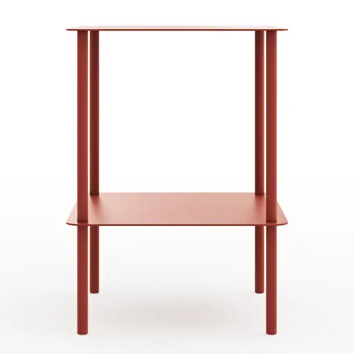 Beistelltisch Dagny - BHT ca. 40x55x40 cm, Quadratisch, Metall, Camparirot