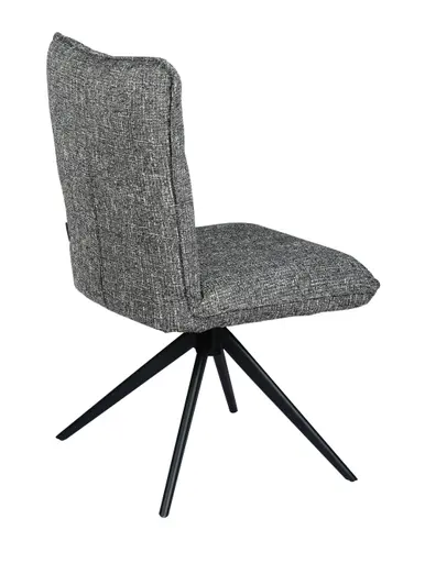 Stuhl MARCIA - drehbar, Stoff, Grau