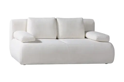 Schlafsofa EM Sintra - Schlaffunktion mit Bettkasten, Stoff, Natur