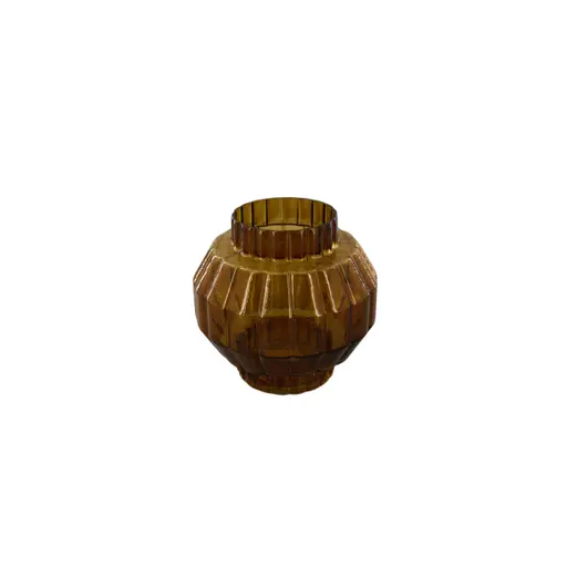 Deko-Vase - DH ca. 15,5x15,5 cm, Amber