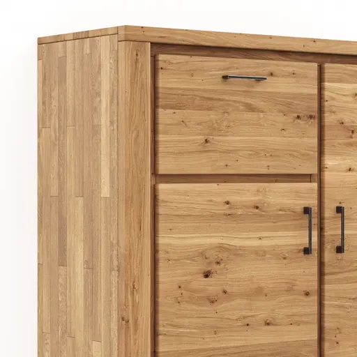 Highboard Farmingdale - Eiche massiv, natur geölt