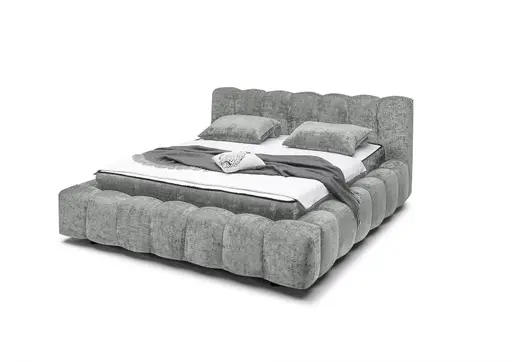 Polstergestell- Liegefläche ca. 180x200 cm, Stoff, Grau