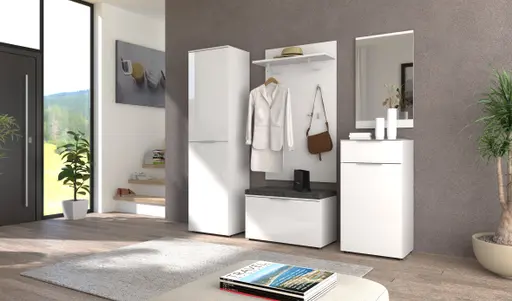 Garderobenpaneel - B ca. 80 cm, Weiß