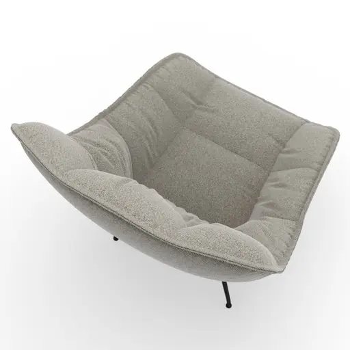 Sessel Unn - Stoff, Hellgrau