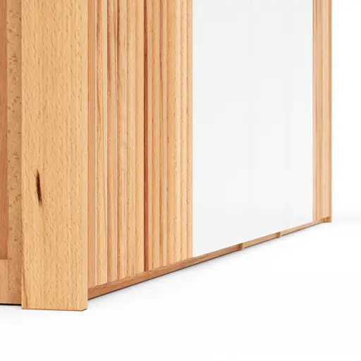 Drehtürenschrank Tigris - inkl. Passepartout, B. ca. 305 cm, Kernbuche massiv, geölt