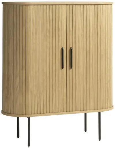 Highboard - B ca. 100 cm, Eiche Furnier, Natur