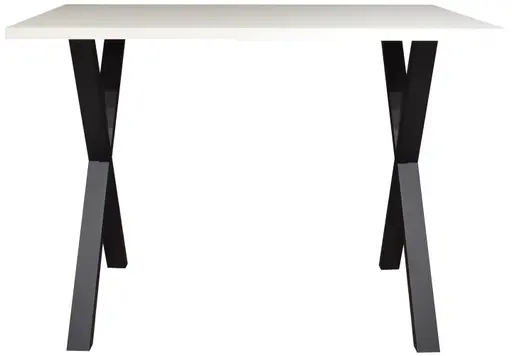 Bartresentisch - LB ca. 140x90 cm, Weiß, Schwarz