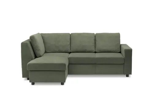 Ecksofa PRO FLEXX - Ecke links, 2-Sitzer, Stoff, Dunkelgrün