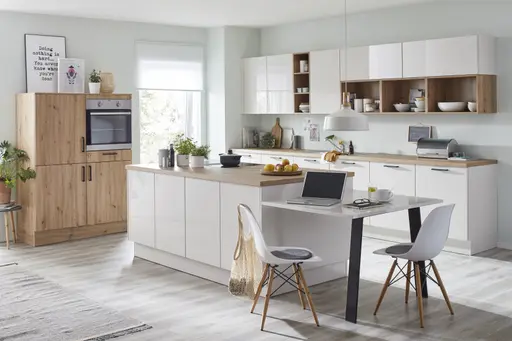 Inselküche 51.170 GL 4 521, Muschelweiß