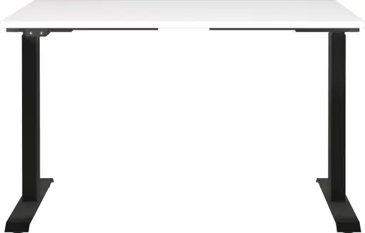 Schreibtisch GELI - höhenverstellbar, LB ca. 120x80 cm, Weiß, Schwarz