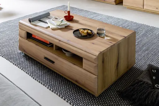 Couchtisch - mit Schubkasten, LBH ca. 115x68x43 cm, Eiche