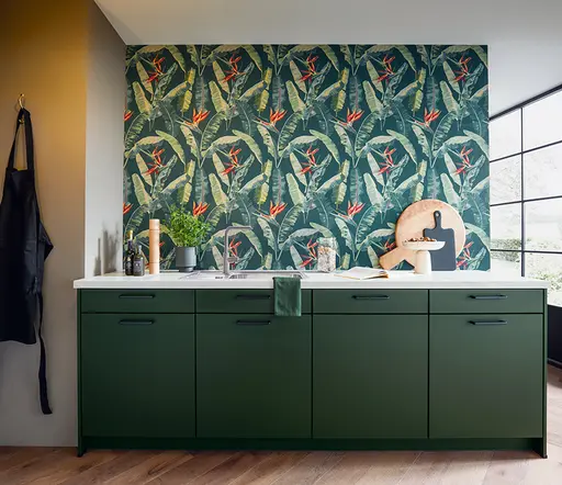 Inselküche 54.160 6 525, Waldgrün samtmatt