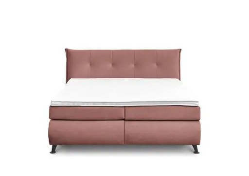 Boxspringbett HAROA- Liegefläche ca. 180x200 cm, Stoff, Altrosa, Bonell/Bonell