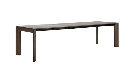 Esstisch Saratoga - ausziehbar, LB ca. 180x95 cm, Buche massiv, silbergrau geölt