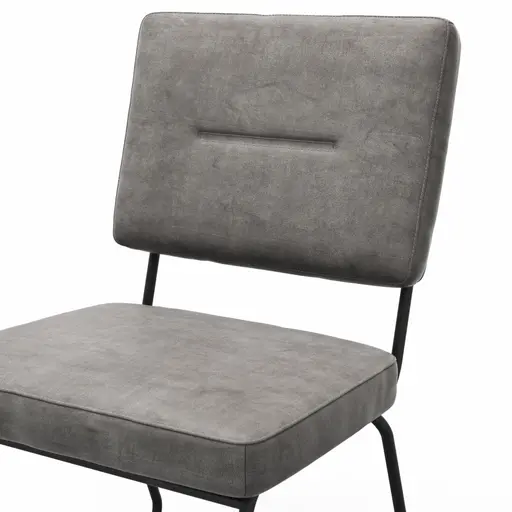 Polsterstuhl Wesley - Stoff, Grau