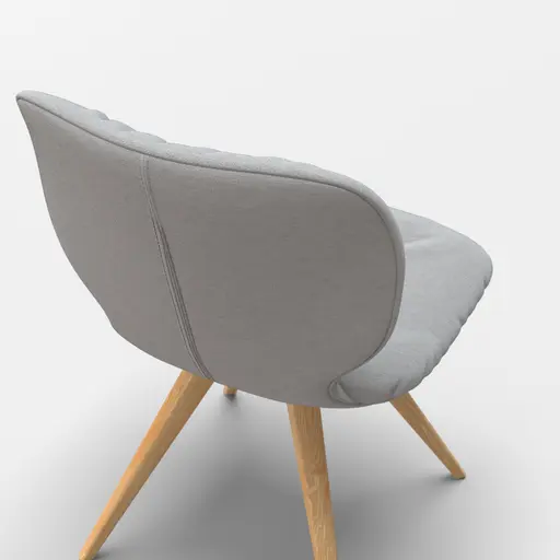 Stuhl Saltino - Stoff, Hellgrau