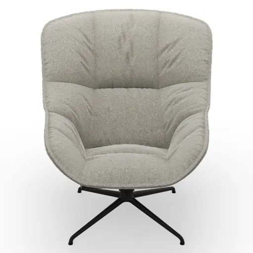 Sessel Unn - Stoff, Grau