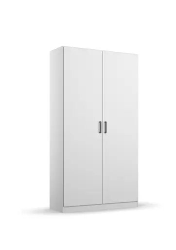 Drehtürenschrank RHONDA- B ca. 91 cm, Weiß