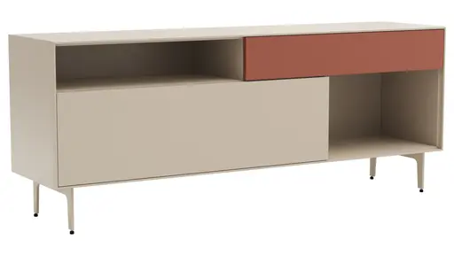 Sideboard Colore - B ca. 180 cm, Lack, Kaschmir