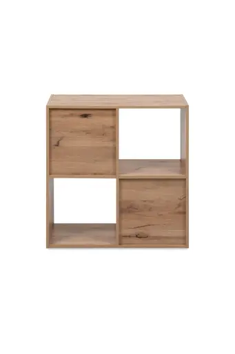 Regal - inkl. Stoffboxen, B ca. 60 cm, Artisan Eiche Nachbildung, Beige