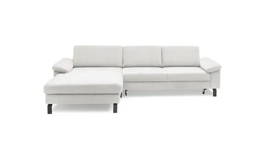 Ecksofa CALM MOVE - Ecke links, 2,5-Sitzer inkl. Schlaffunktion, Microfaser, Creme