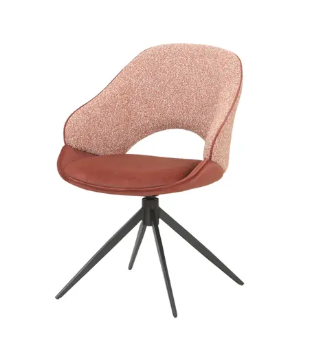 Stuhl MERIEM - drehbar, Stoff, Rost