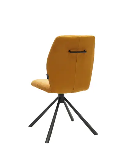 Stuhl MANOA - drehbar, Stoff, Senfgelb