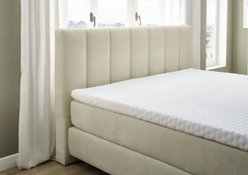 Boxspringbett - Liegefläche ca. 180x200 cm, Stoff, Natur