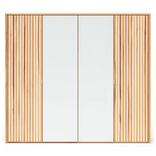 Drehtürenschrank Tigris - inkl. Passepartout, B. ca. 245cm, Kernbuche massiv, geölt