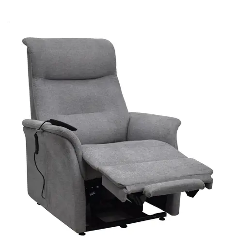 TV-Sessel MARCIO - Aufstehhilfe, Relaxfunktion, Stoff, Hellgrau