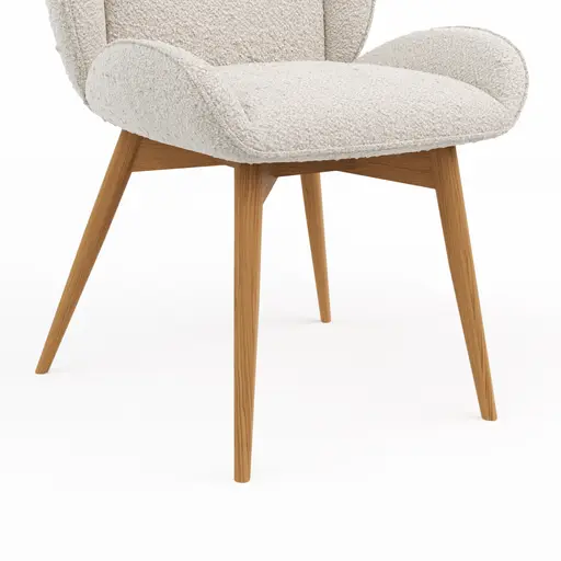 Stuhl Alara - Stoff, Weiß