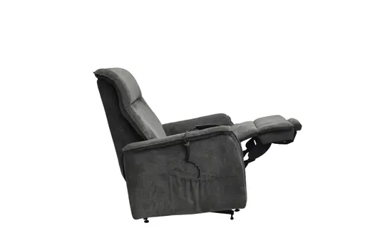 TV-Sessel MIKLAS - Aufstehhilfe, Relaxfunktion, Stoff, Grau
