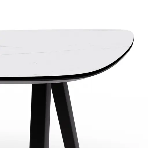 Esstisch Jari - LB ca. 180x95 cm, Keramik, Weiß