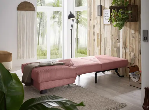 Faltsessel Easy Optik A - ohne Armlehnen inkl. Schlaffunktion, Cord, Rot