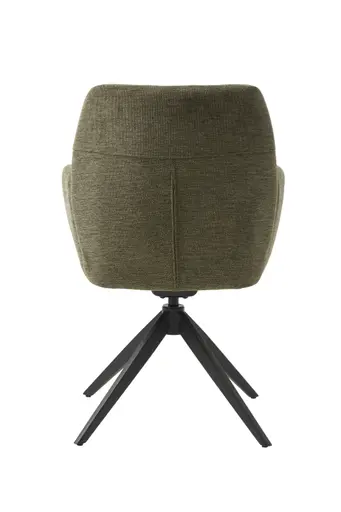 Armlehnstuhl - drehbar, Stoff, Olivgrün