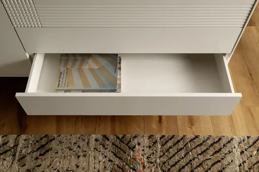 Sideboard Colore - B ca. 200 cm, Lack, Weiß