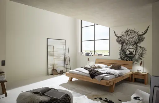 Bettgestell- Liegefläche ca. 180x200 cm, Buche, Massiv, Geölt