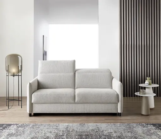 Schlafsofa - LF.ca. 140x208 cm, Flachgewebe, Hellgrau