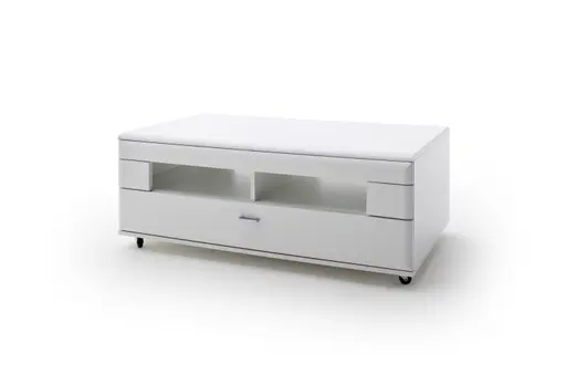 Couchtisch - mit Schubkasten, LBH ca. 70x115x44 cm, Weiß