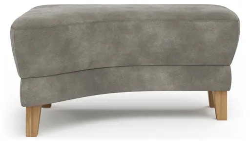 Hocker Stamford - gebogen, Links, LB ca. 89x65 cm, Stoff, Anthrazit