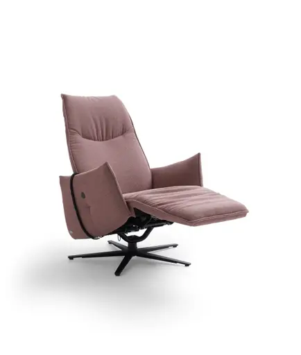 Relaxsessel Marsala - Relaxfunktion (motorisch), Stoff, Altrosa