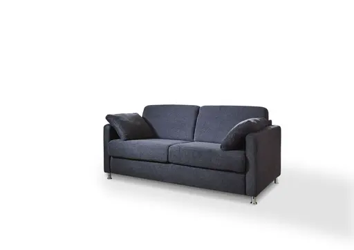 Faltbett Basic - 2-Sitzer mit Schlaffunktion inkl. Kaltschaummatratze und Armlehnkissen, Stoff, Anthrazit