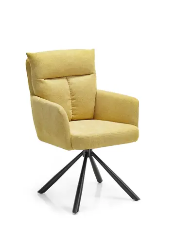 Armlehnstuhl - drehbar, Microfaser, Gelb