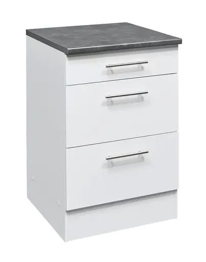 Unterschrank- B ca. 60 cm, Weiß, Matt