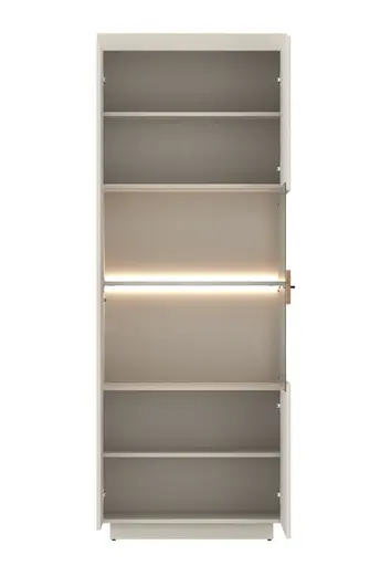 Vitrine - mit Beleuchtung, B ca. 75 cm, Kaschmir, Coast Evoke Eiche Nachbildung