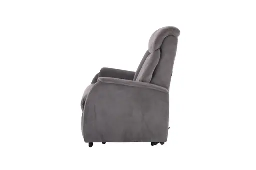 TV-Sessel MARIN - Aufstehhilfe, Relaxfunktion, Kopfteilverstellung, Stoff, Grau