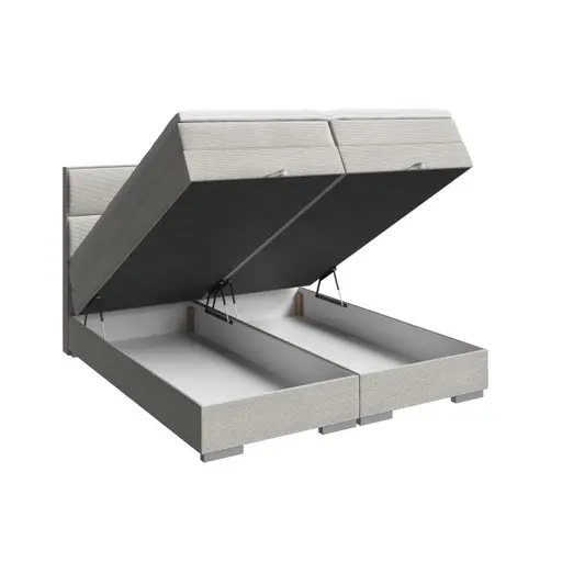 Boxspringbett- Liegefläche ca. 180x200 cm, Stoff, Beige