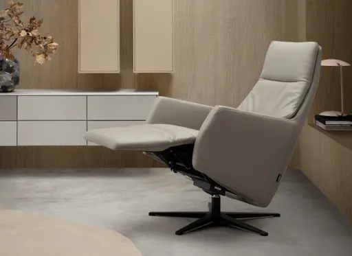 Sessel Possitano - motor. Relaxfunktion mit Herz-Waage-Funktion, Leder, Beige